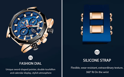 LIGE Top Brand Luxury Men's Waterproof Watch Offer 195 SAR