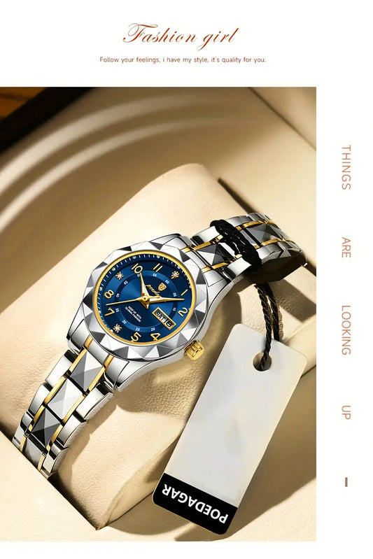 Luxury POEDAGAR Watch for Women – Ideal for Business & Casual Looks | ساعة بواداغار الفاخرة للنساء – مثالية للأعمال والإطلالات اليومية