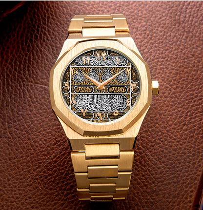 Hot Trend Custom Islamic Muslim Arabic Waterproof Japan Movt Quartz Watch Stainless Steel Strap Wrist watch