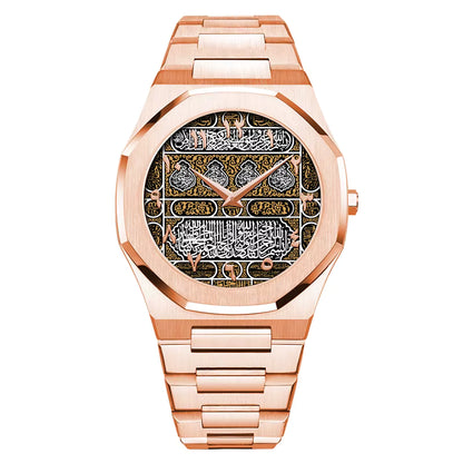 Hot Trend Custom Islamic Muslim Arabic Waterproof Japan Movt Quartz Watch Stainless Steel Strap Wrist watch