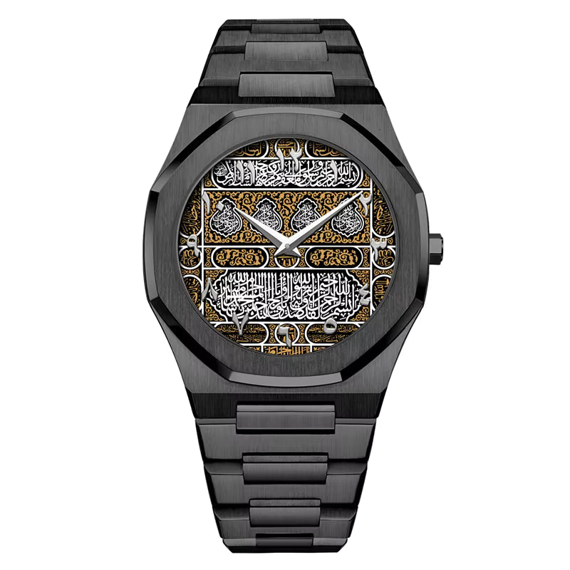 Hot Trend Custom Islamic Muslim Arabic Waterproof Japan Movt Quartz Watch Stainless Steel Strap Wrist watch
