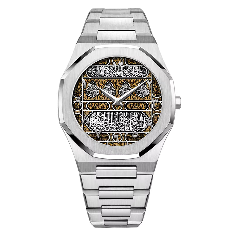 Hot Trend Custom Islamic Muslim Arabic Waterproof Japan Movt Quartz Watch Stainless Steel Strap Wrist watch