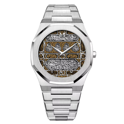 Hot Trend Custom Islamic Muslim Arabic Waterproof Japan Movt Quartz Watch Stainless Steel Strap Wrist watch
