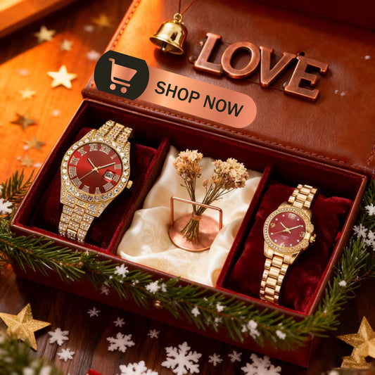 💎 Luxury Matching Watch Set for Love Moments ❤️ طقم ساعات فاخر للزوجين – مناسب للهدايا والاحتفالات ✨⌚