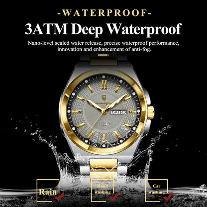 POEDAGAR Luxury Men Quartz Watches Business Top Brand Man SAr.195 Offer
